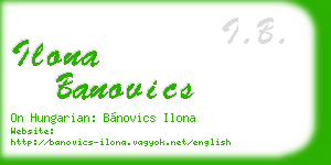 ilona banovics business card